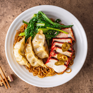 Wantan Mee with Char Siu Tofu